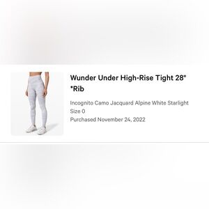 White Camo Wunder Under High-Rise Leggings